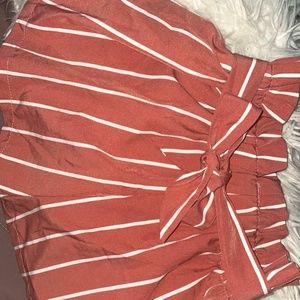 Shein paperbag waist shorts with belt for girls size 8y